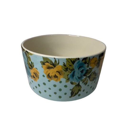 The Pioneer Woman Rose Shadow Stoneware Large Storage Bowl 7" 2018DMT - Picture 6 of 9